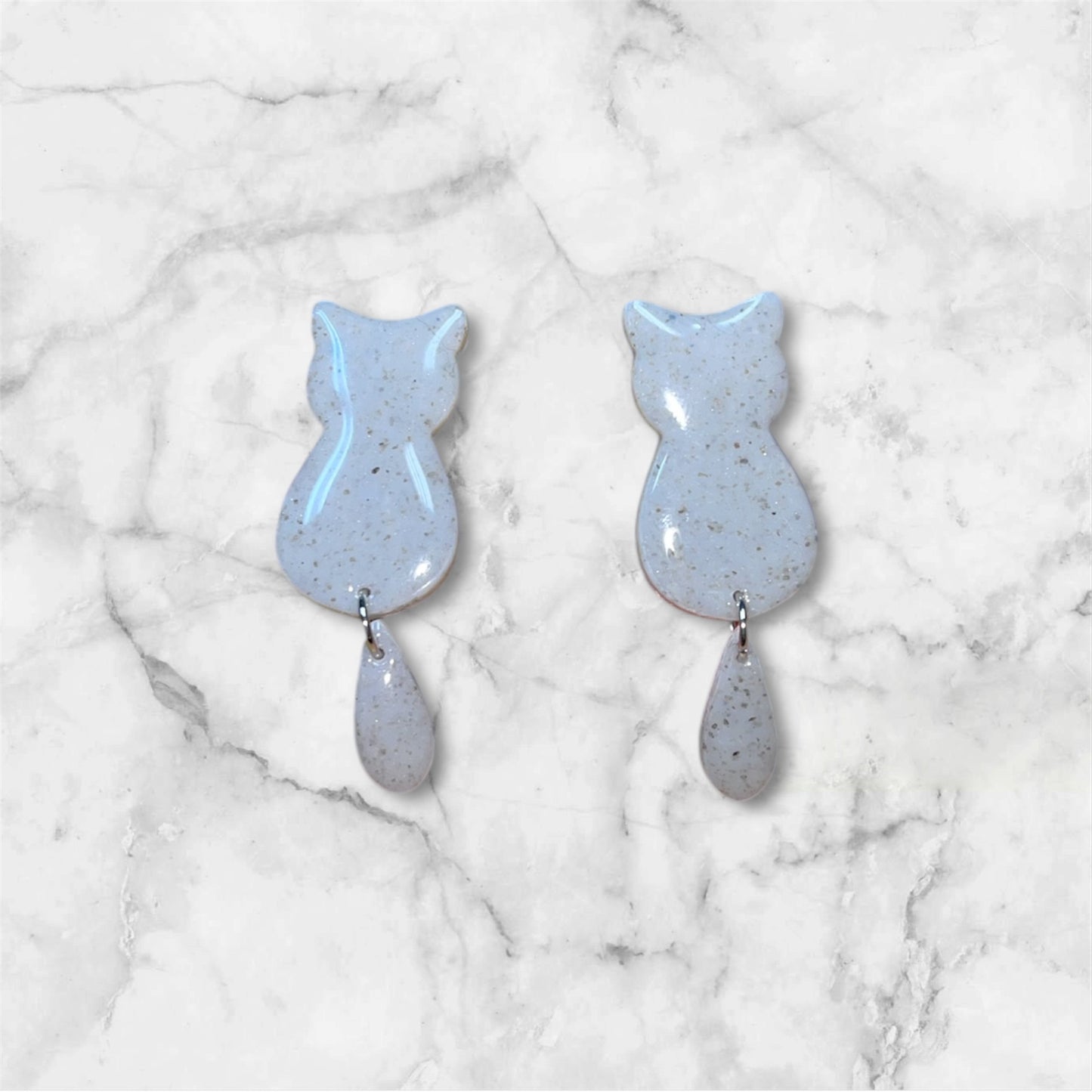 Speckled Cat Stud with Dangling tail