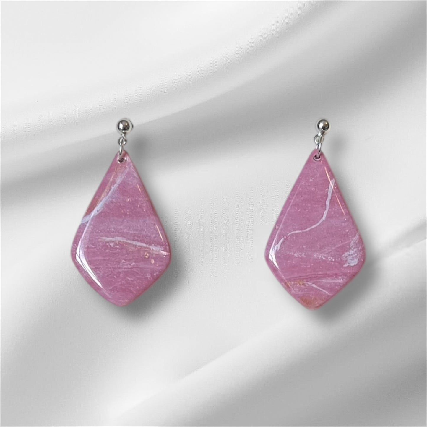 Modern Rose Dangling Earrings