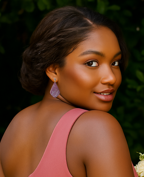 Modern Rose Earrings