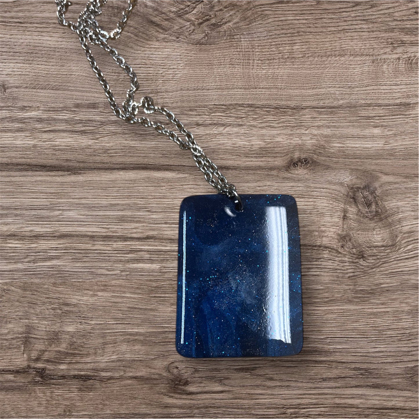 Denim Squares Necklace Set